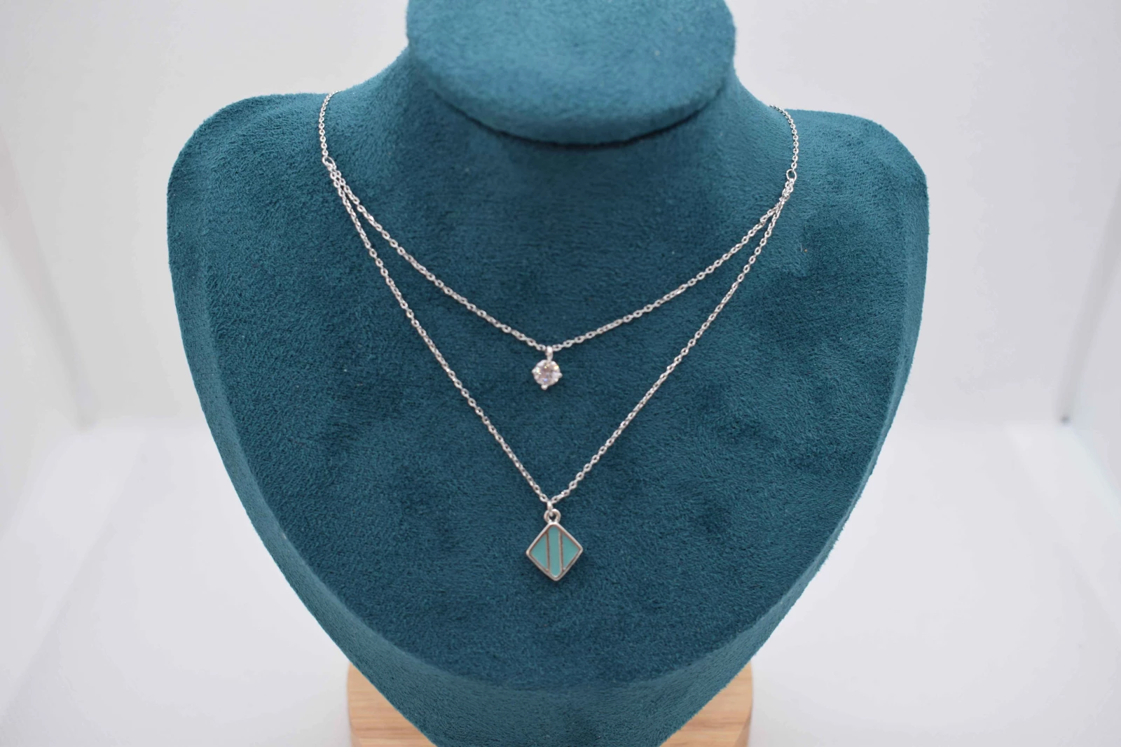COLLANA PIETRA DUE CATENE 2