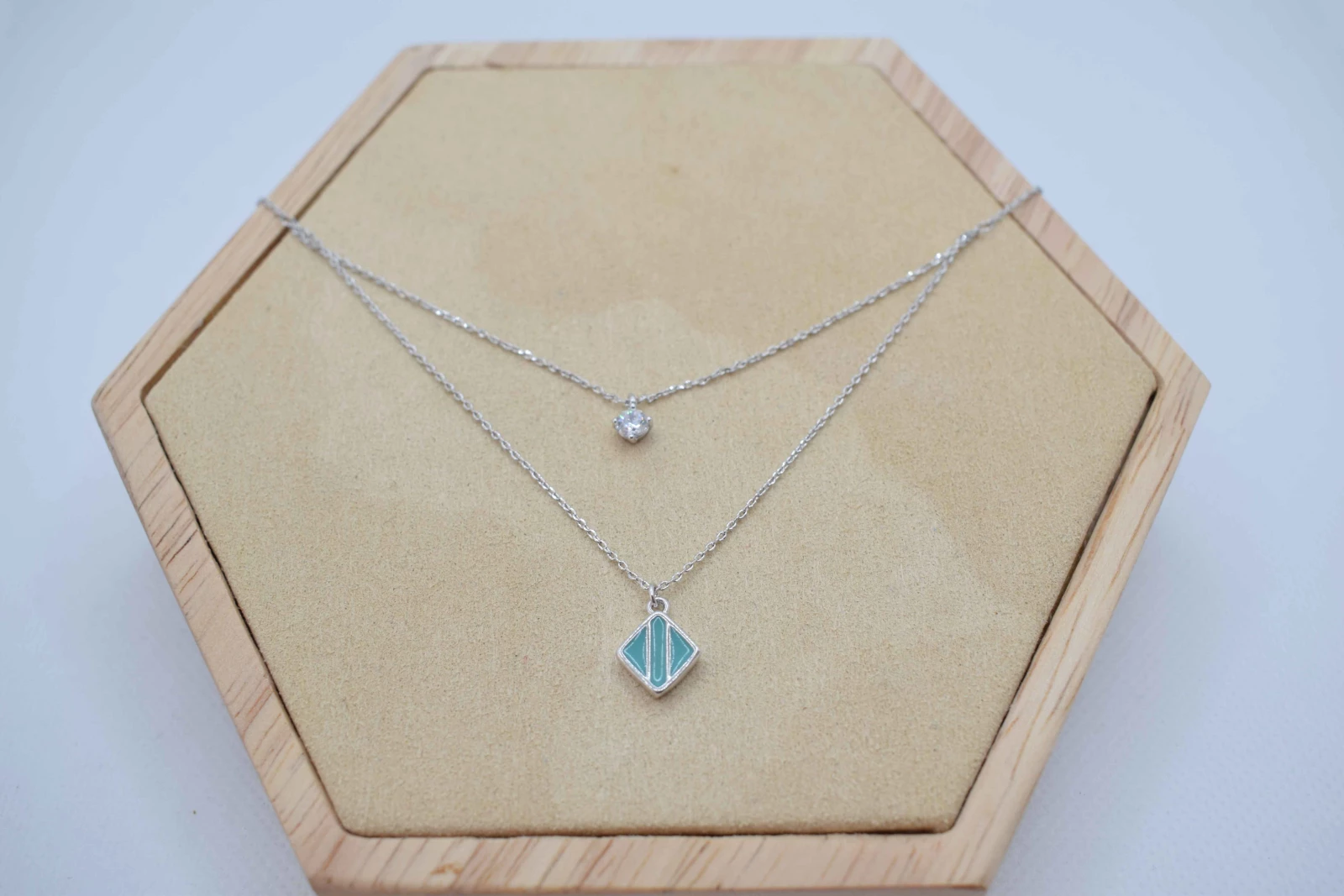 COLLANA PIETRA DUE CATENE 2