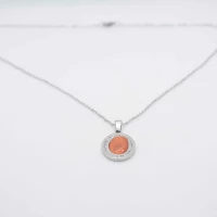 COLLANA PIETRA OVALE ARANCIONE