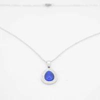 COLLANA PIETRA OVALE BLU