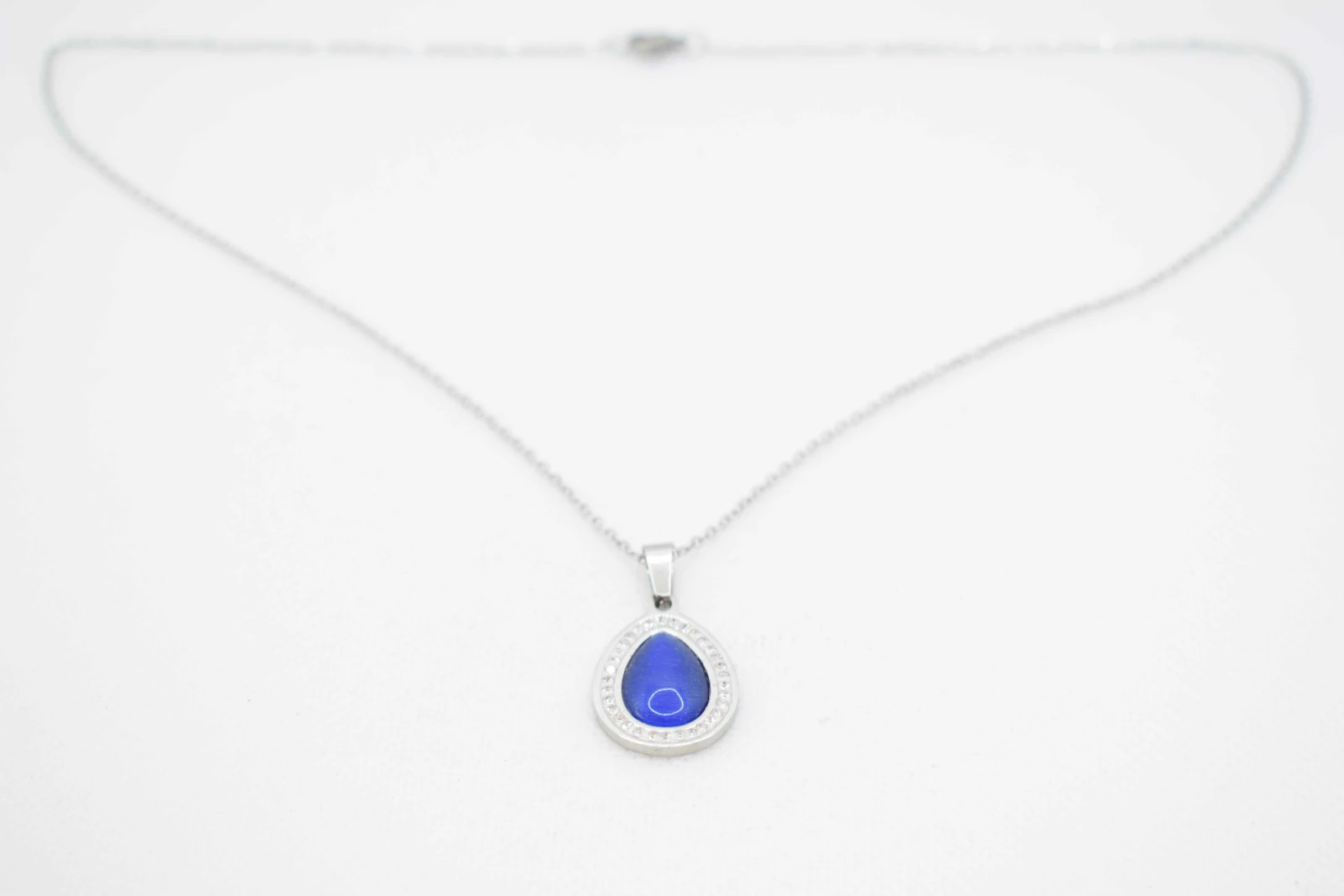 COLLANA PIETRA OVALE BLU