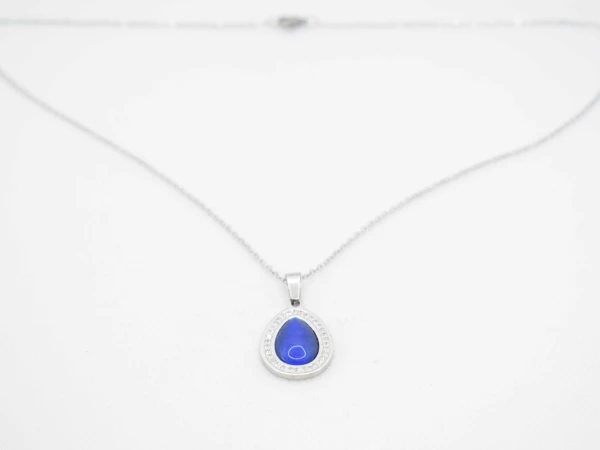 COLLANA PIETRA OVALE BLU