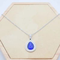 COLLANA PIETRA OVALE BLU