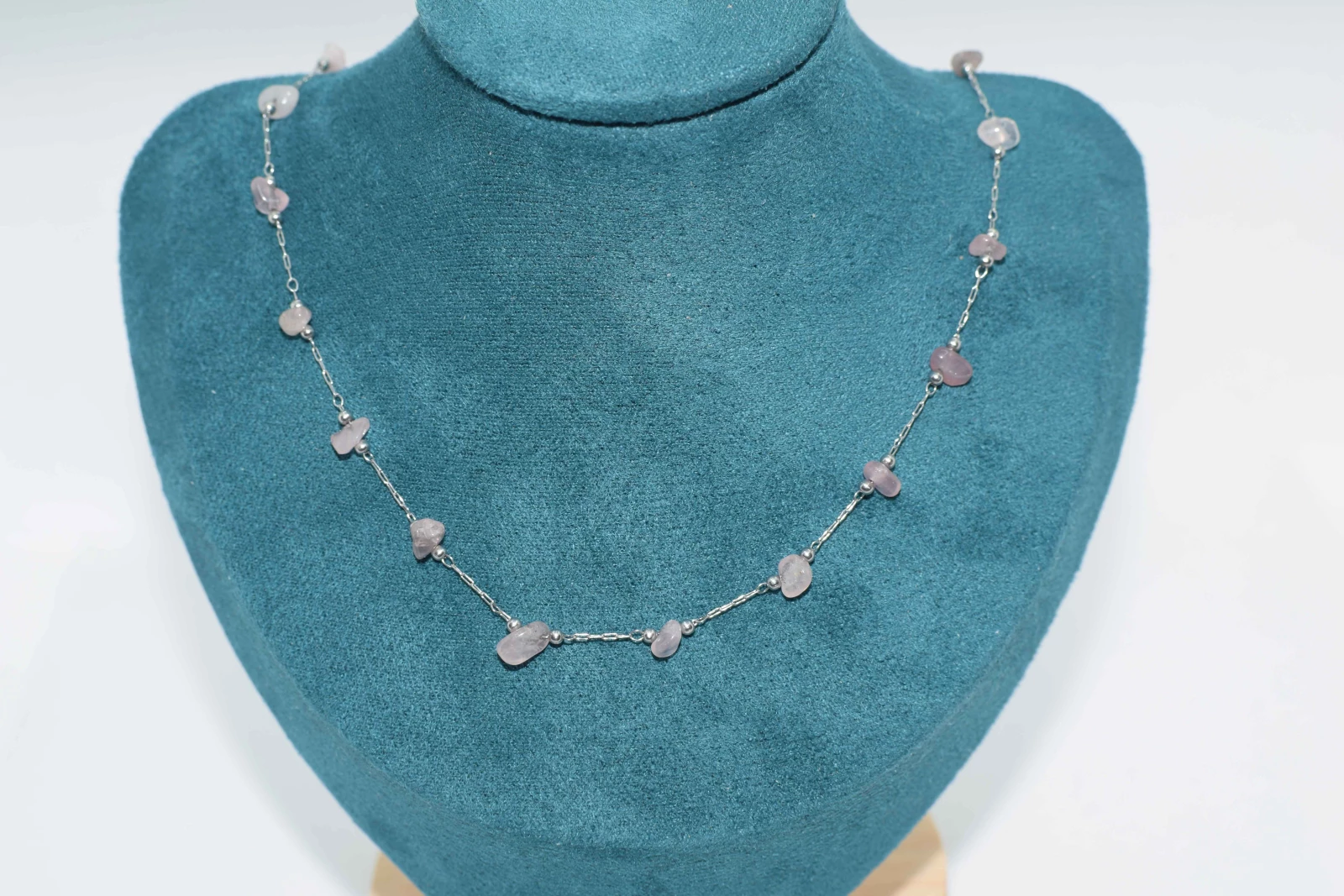 COLLANA PIETRA PICCOLA VIOLA ARGENTO