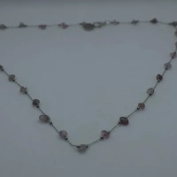 COLLANA PIETRA PICCOLA VIOLA ARGENTO