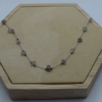 COLLANA PIETRA PICCOLA VIOLA ARGENTO