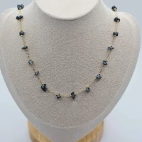 COLLANA PIETRA PICCOLA BLU NOTTE