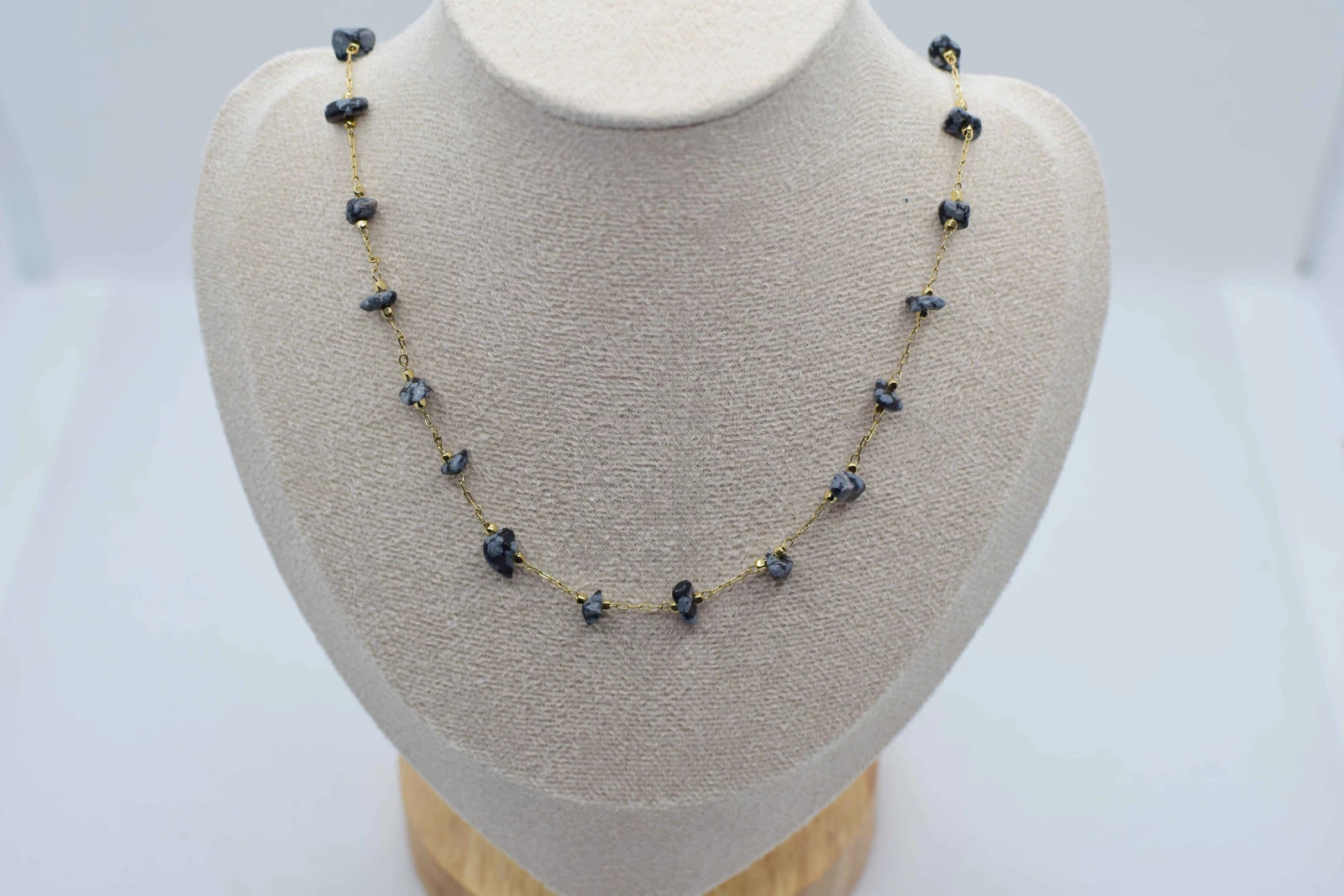 COLLANA PIETRA PICCOLA BLU NOTTE
