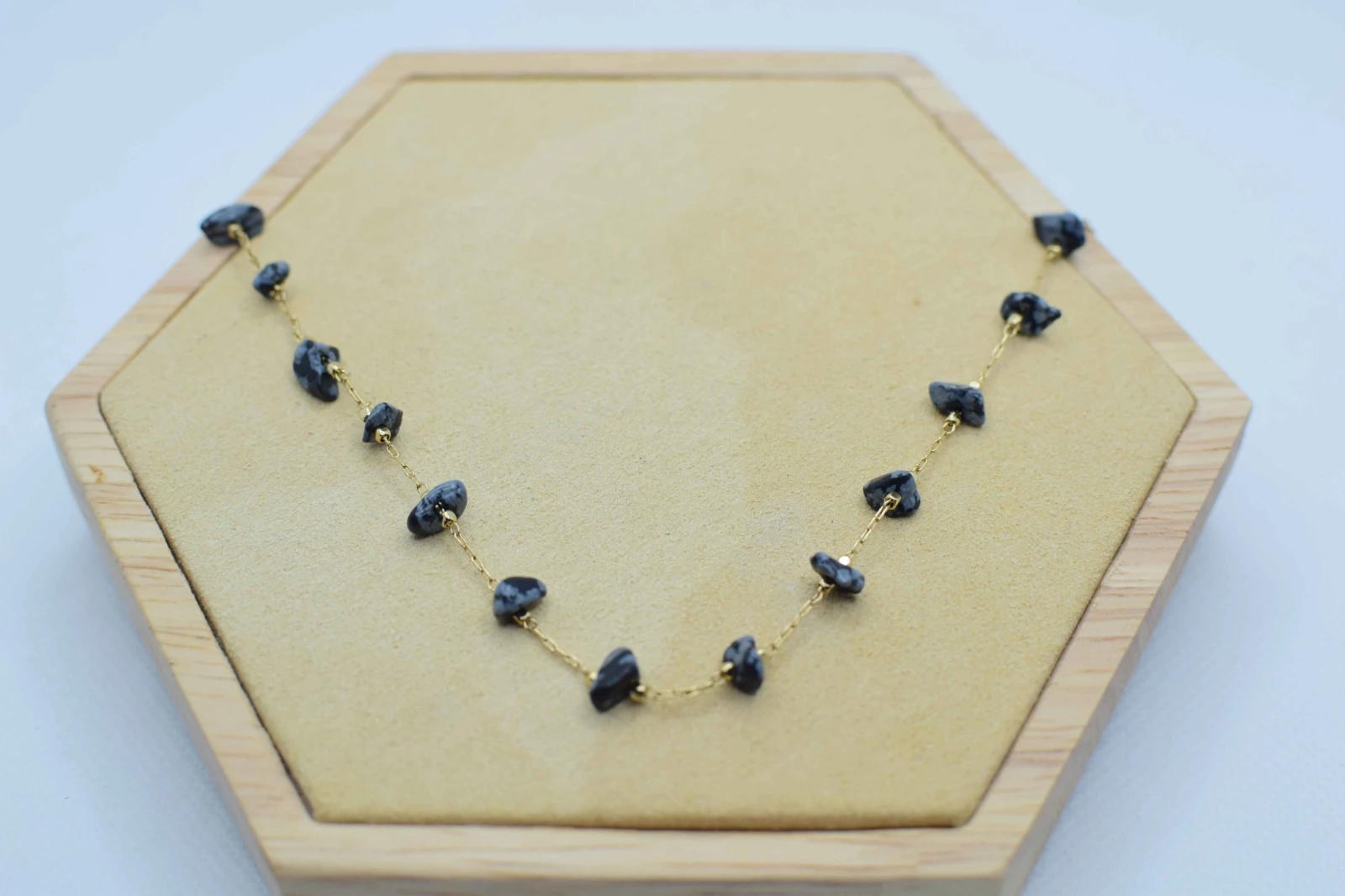 COLLANA PIETRA PICCOLA BLU NOTTE