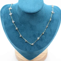 COLLANA PIETRA PICCOLA VIOLA CHIARO