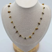 COLLANA PIETRA PICCOLA MARRONE