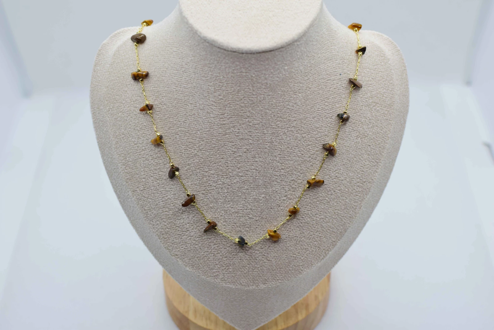 COLLANA PIETRA PICCOLA MARRONE