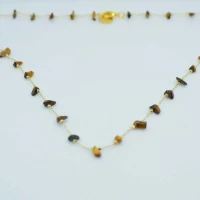 COLLANA PIETRA PICCOLA MARRONE