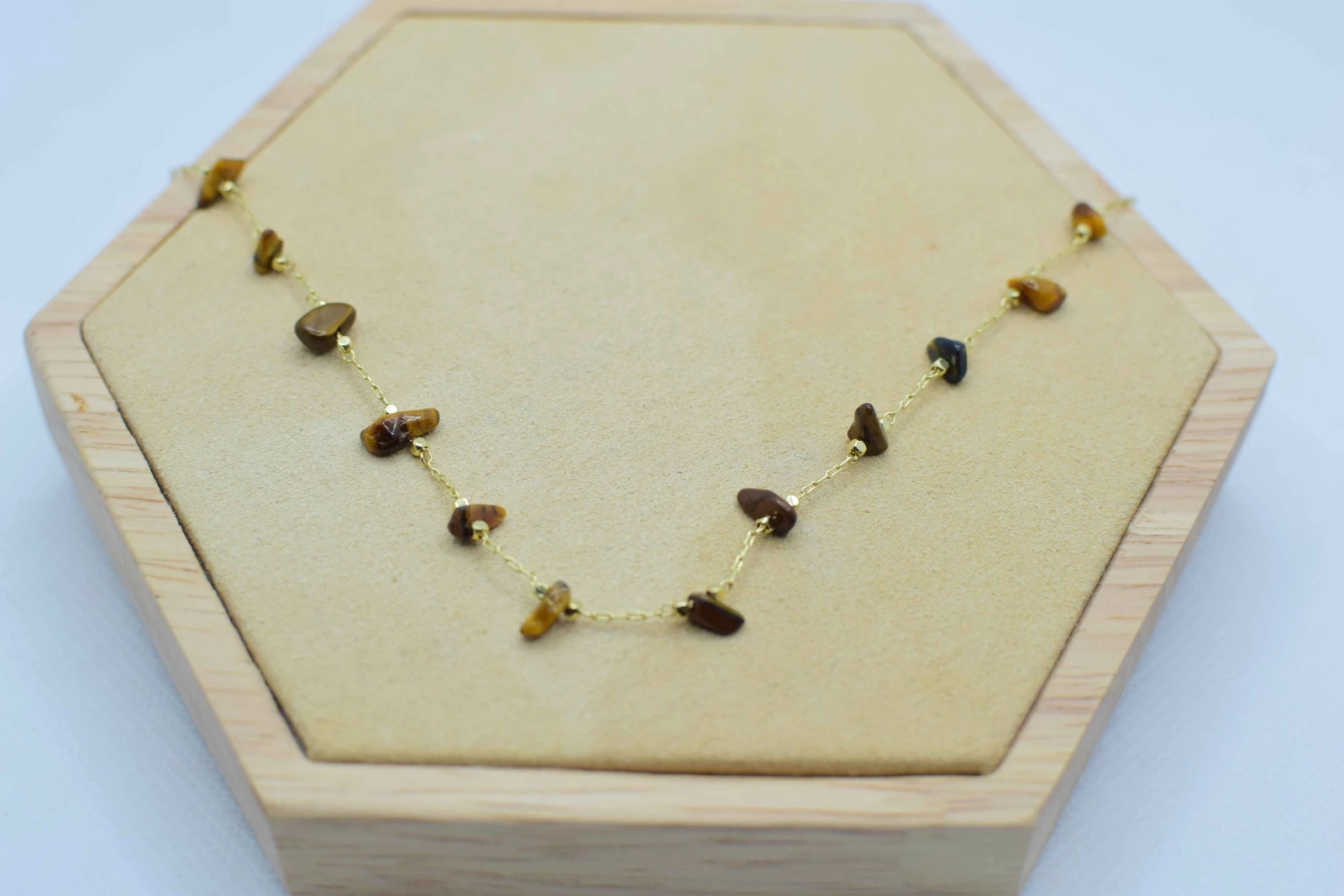 COLLANA PIETRA PICCOLA MARRONE