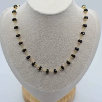 COLLANA PERLE NERE CON COPRIPERLE