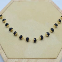 COLLANA PERLE NERE CON COPRIPERLE