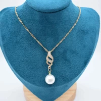 COLLANA MONOPERLA STRASS