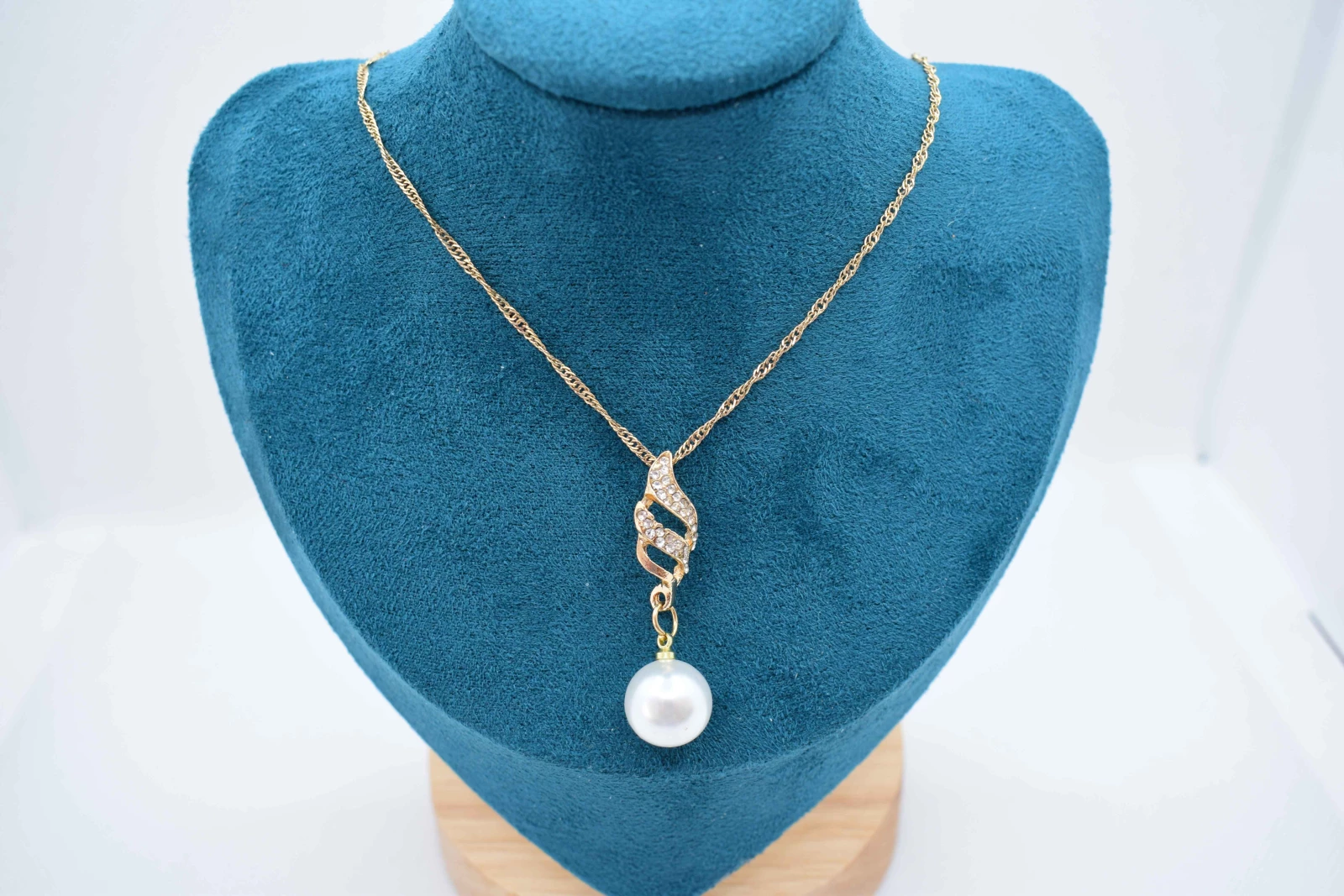COLLANA MONOPERLA STRASS
