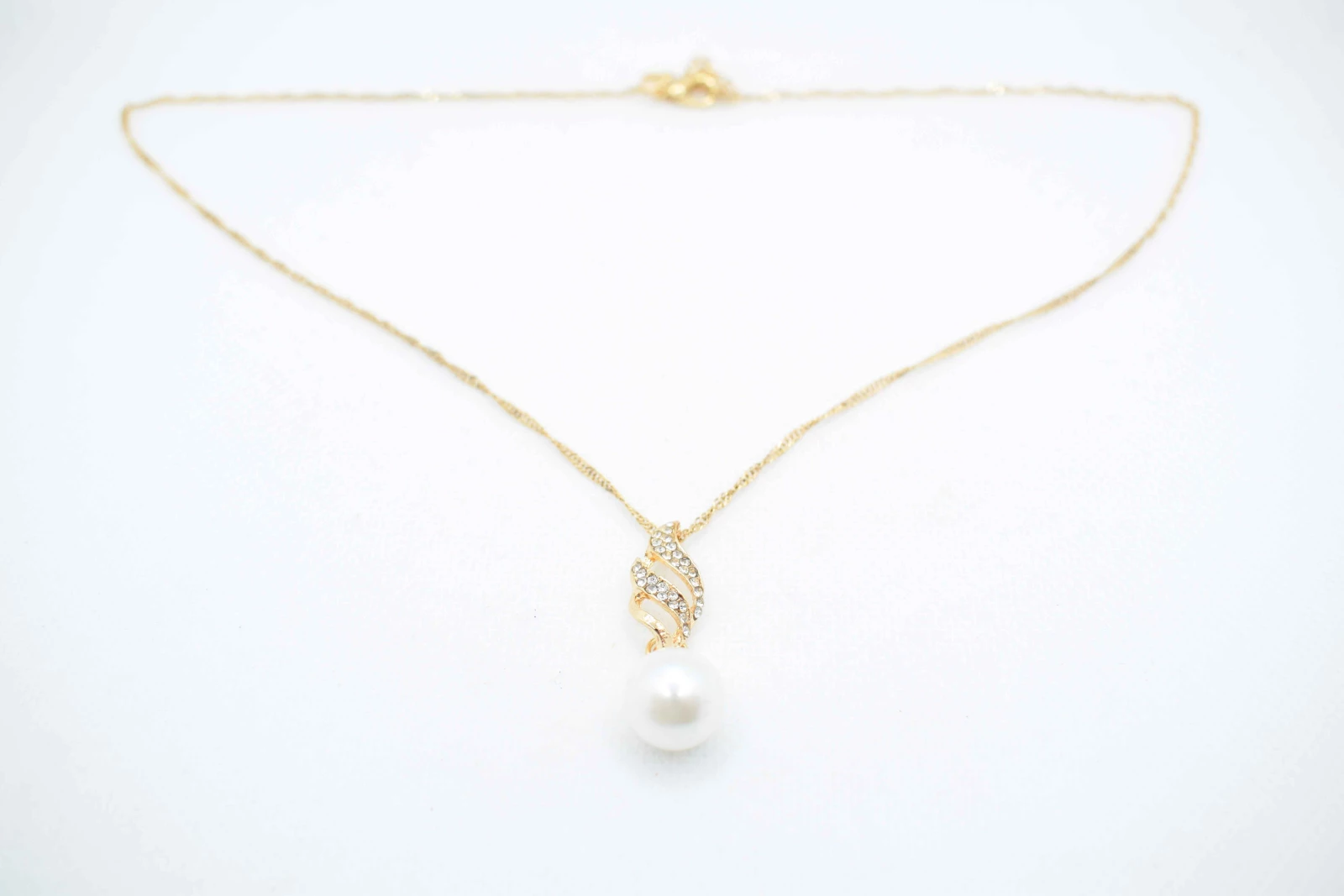 COLLANA MONOPERLA STRASS