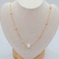 COLLANA MONOPERLA ORO