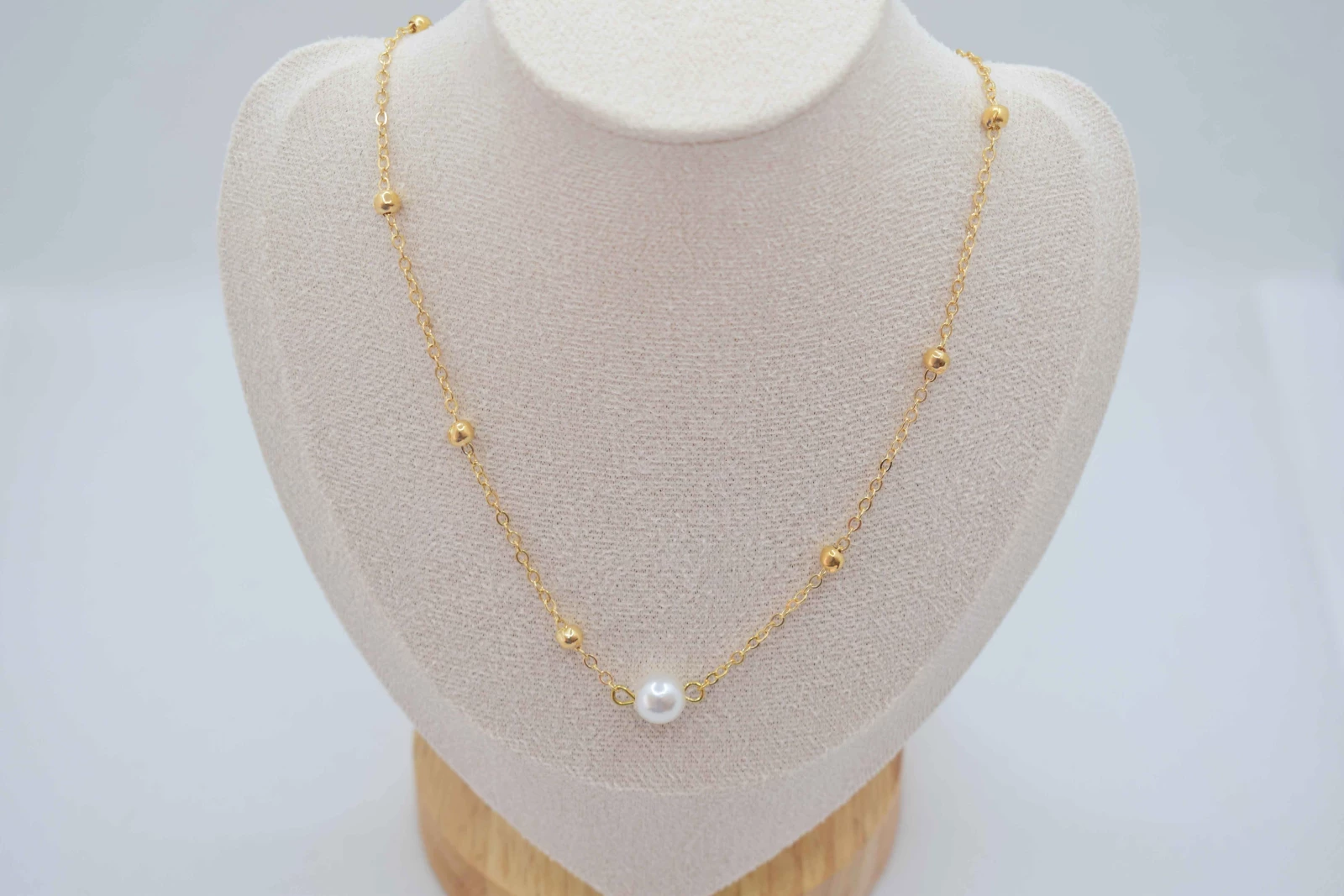 COLLANA MONOPERLA ORO