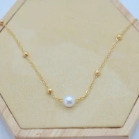 COLLANA MONOPERLA ORO