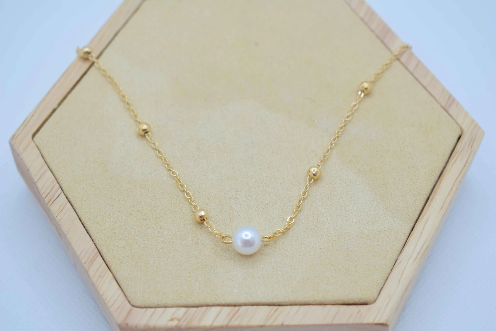 COLLANA MONOPERLA ORO
