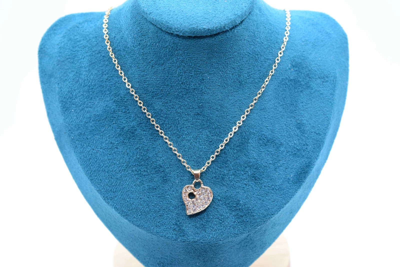 COLLANA CUORE STRASS ORO