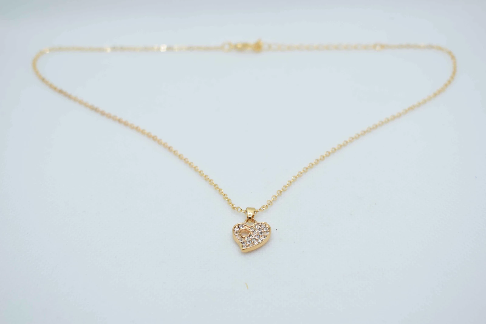 COLLANA CUORE STRASS ORO