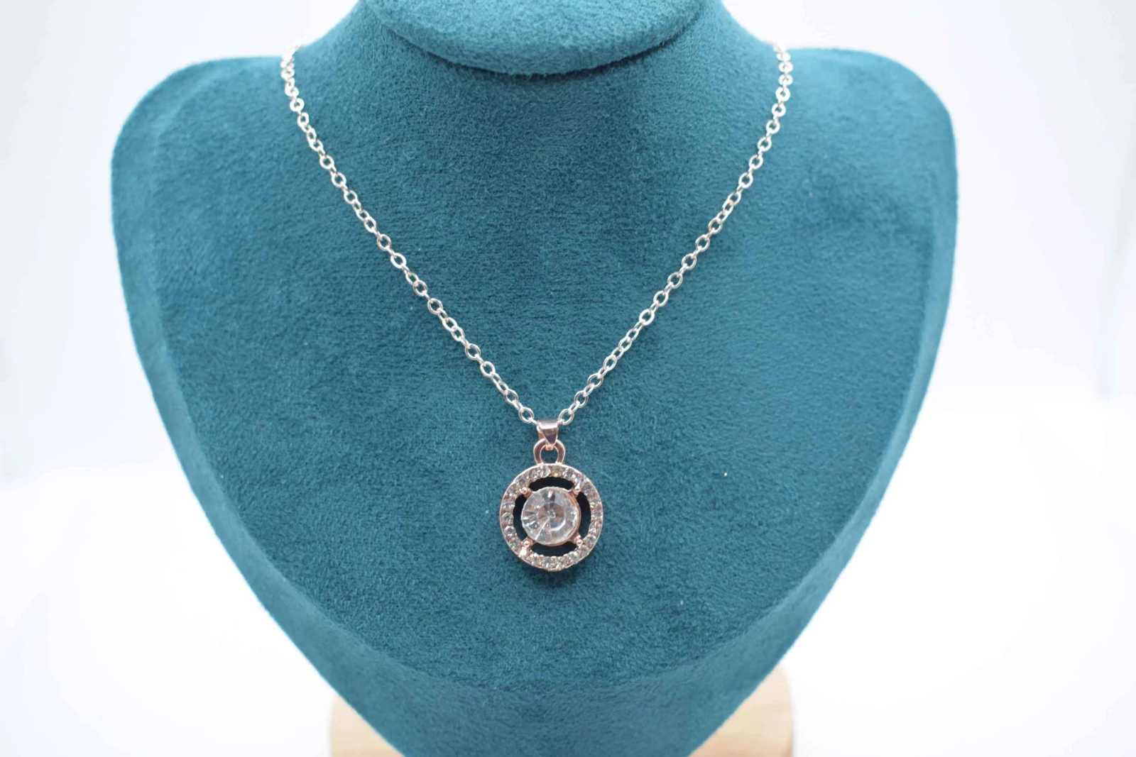 COLLANA BRILLANTE STRASS ORO ROSA