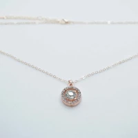 COLLANA BRILLANTE STRASS ORO ROSA