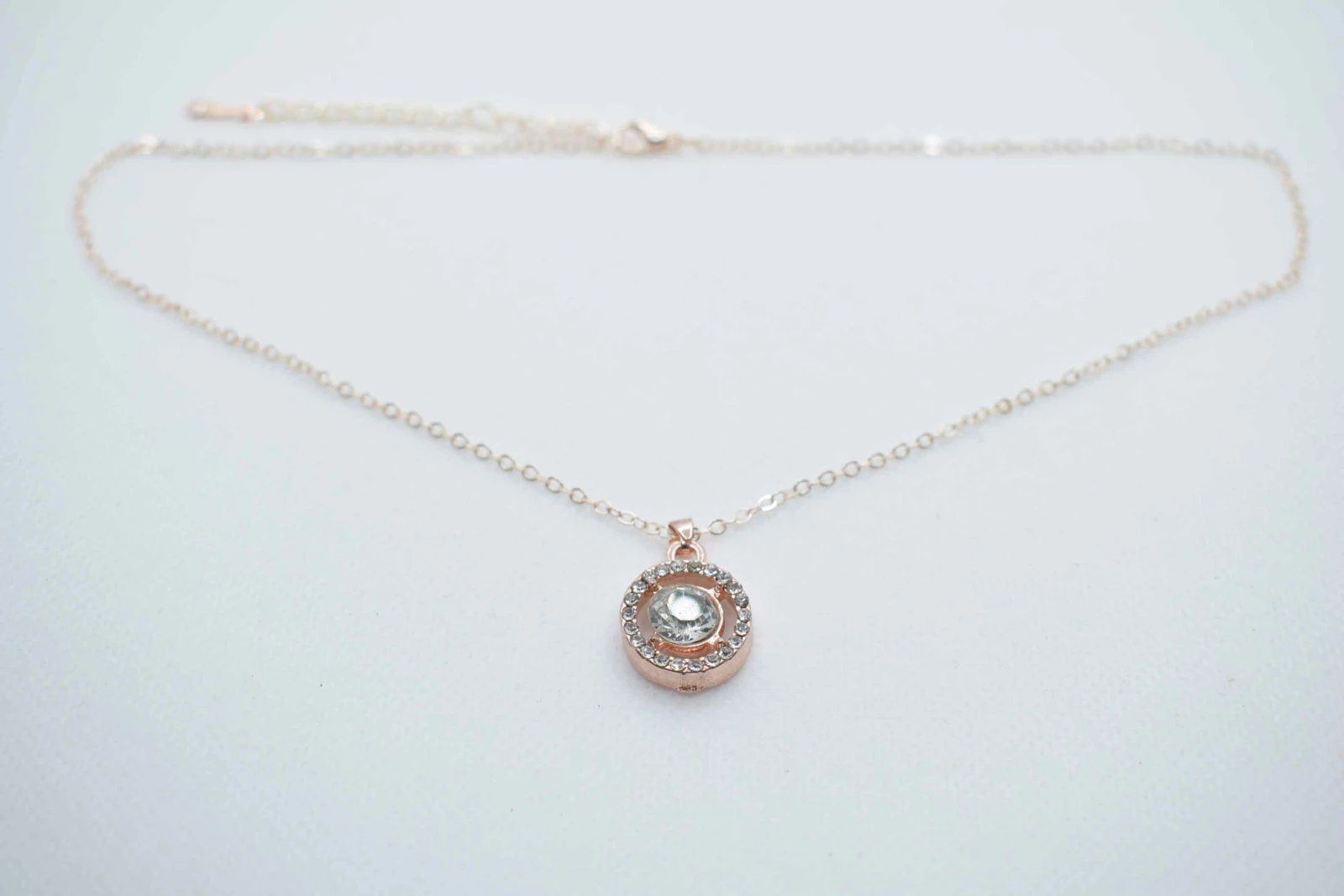COLLANA BRILLANTE STRASS ORO ROSA