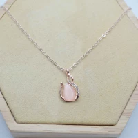 COLLANA PIETRA ROSA STRASS
