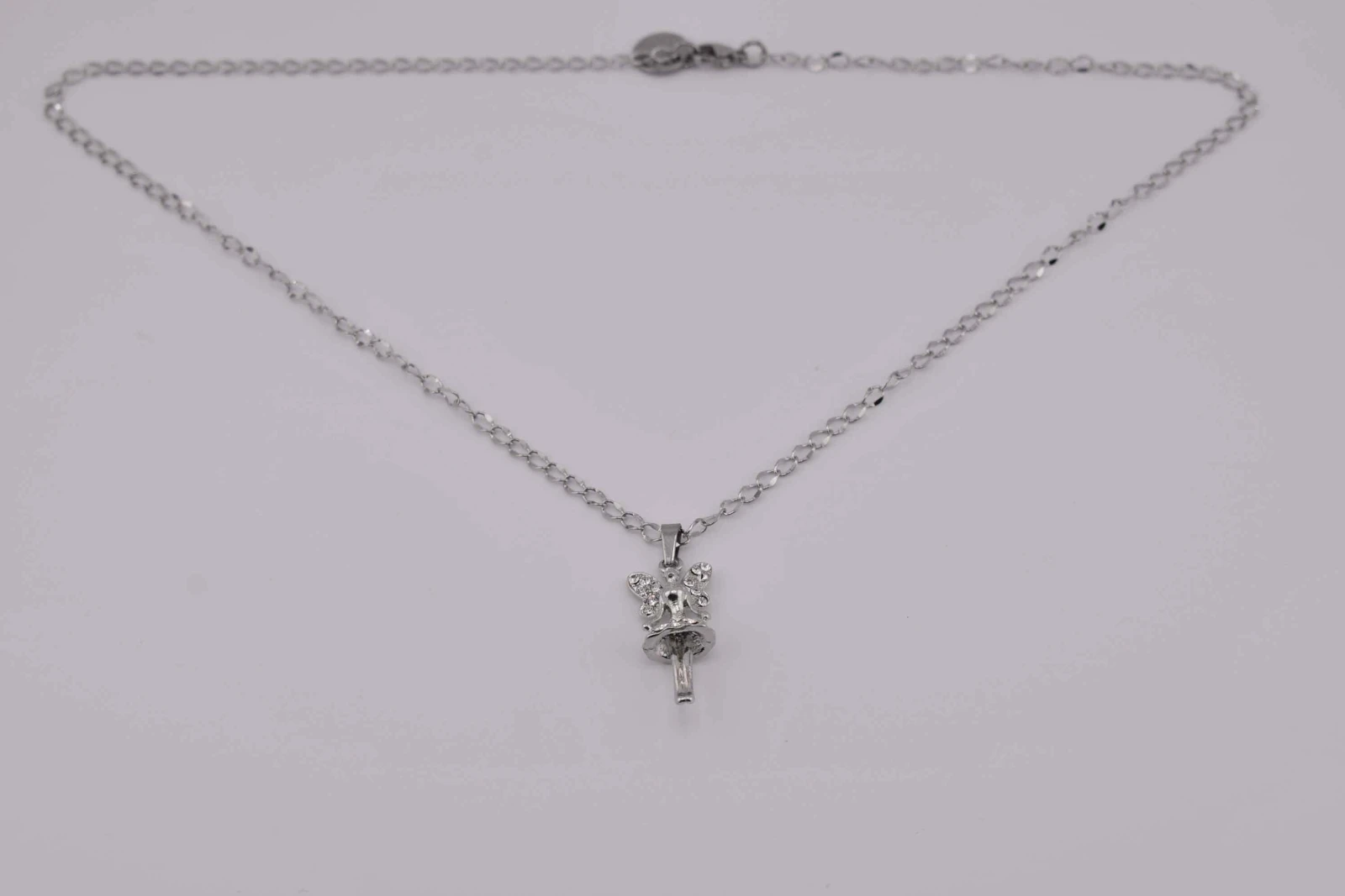 COLLANA FATA GRANDE STRASS ARGENTO