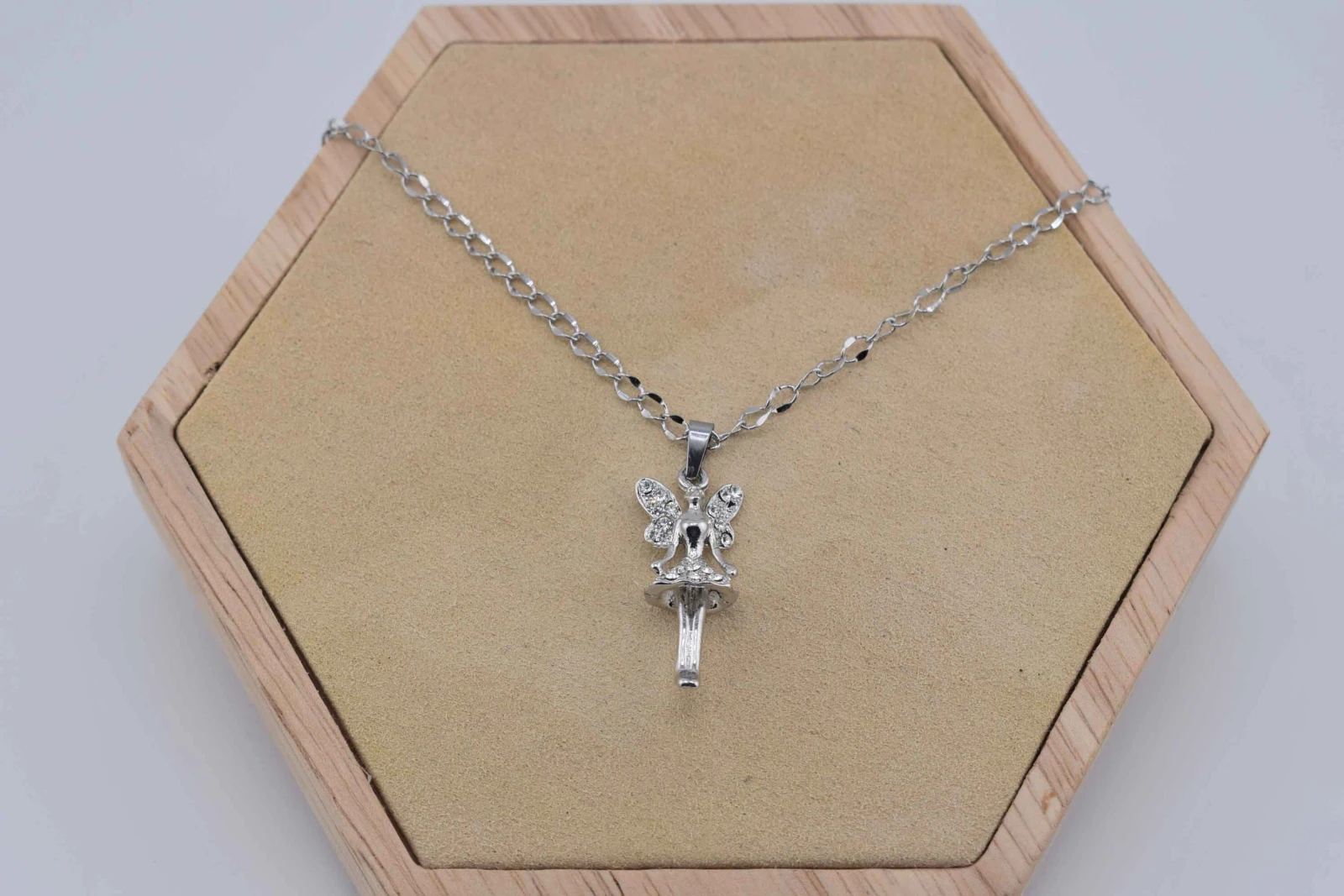 COLLANA FATA GRANDE STRASS ARGENTO