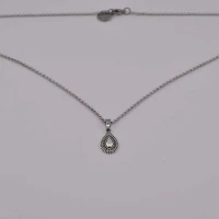 COLLANA CIONDOLO A GOCCIA ARGENTO