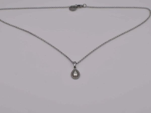 COLLANA CIONDOLO A GOCCIA ARGENTO