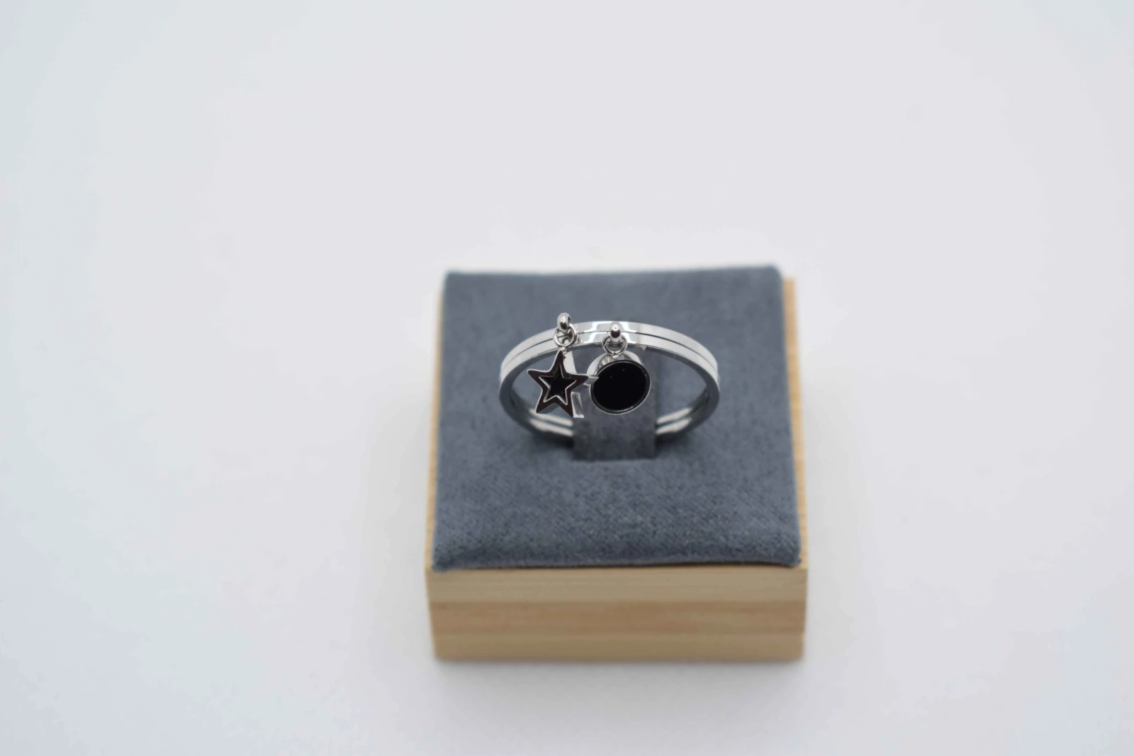 DOPPIO ANELLO ARGENTO CON STELLA