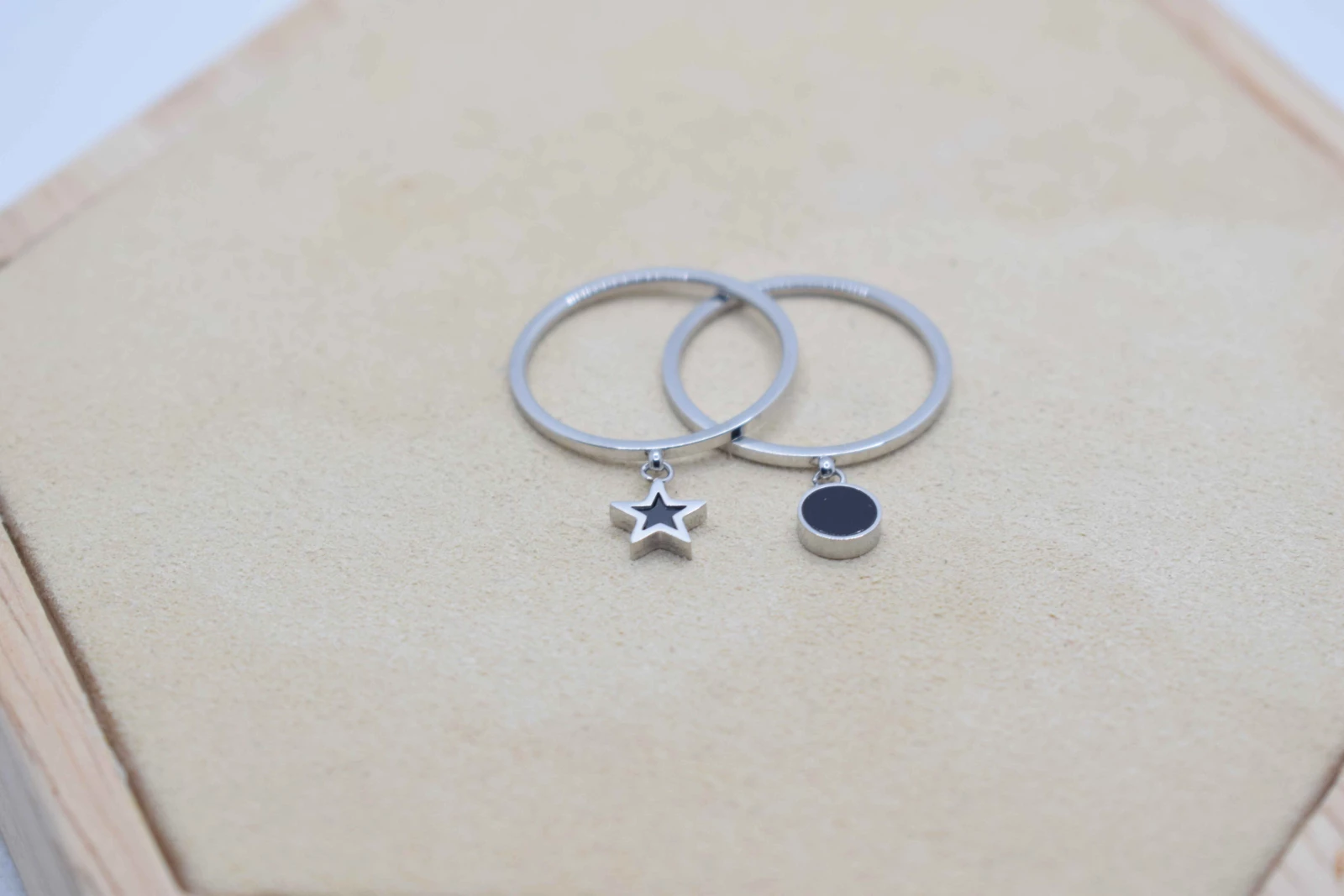 DOPPIO ANELLO ARGENTO CON STELLA