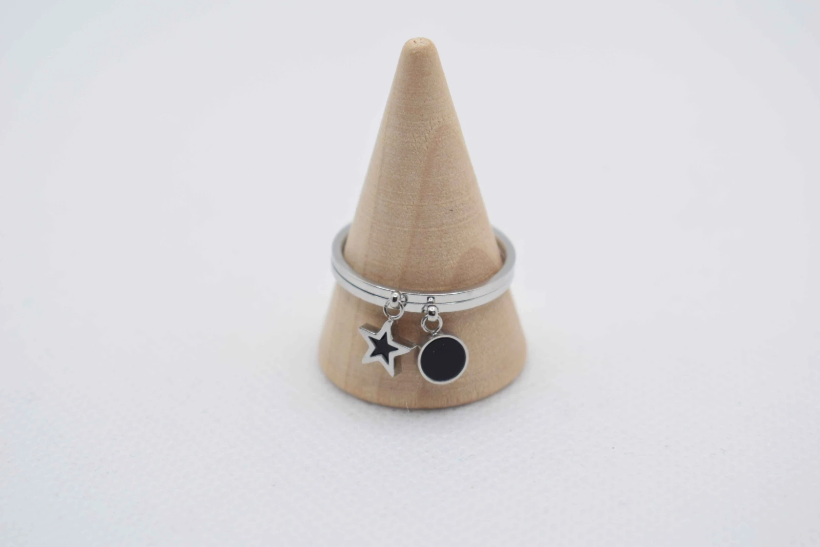 DOPPIO ANELLO ARGENTO CON STELLA