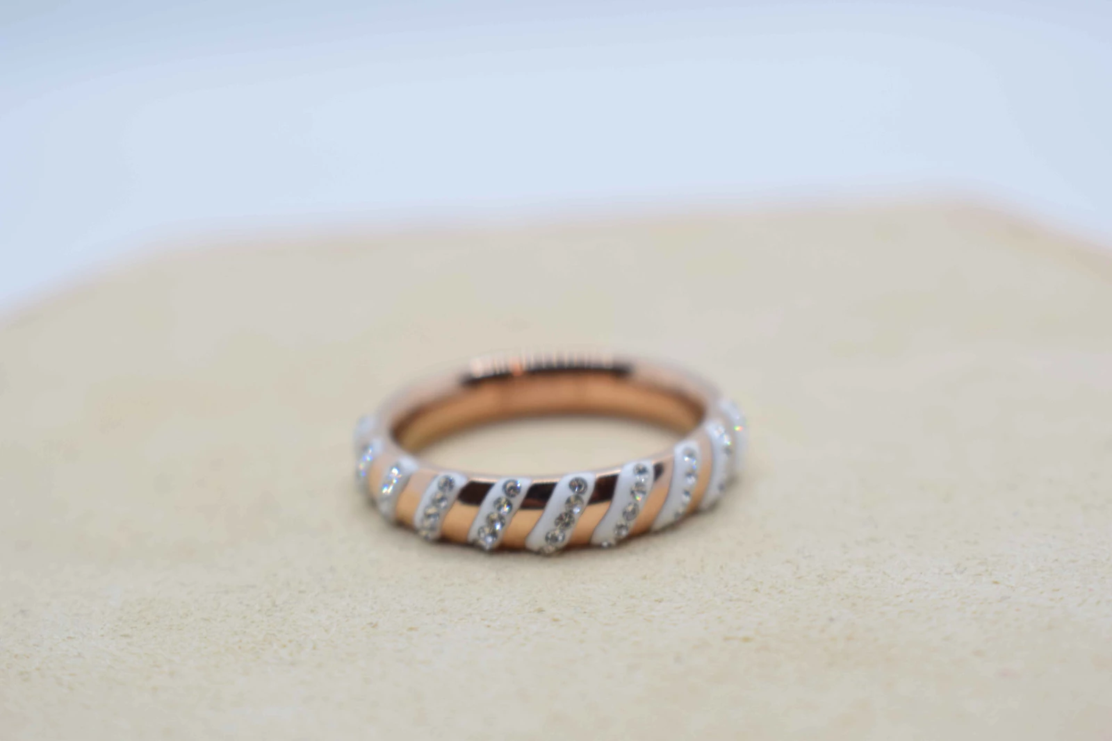 ANELLO ORO ROSA CON STRASS