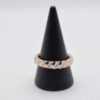 ANELLO ORO ROSA CON STRASS