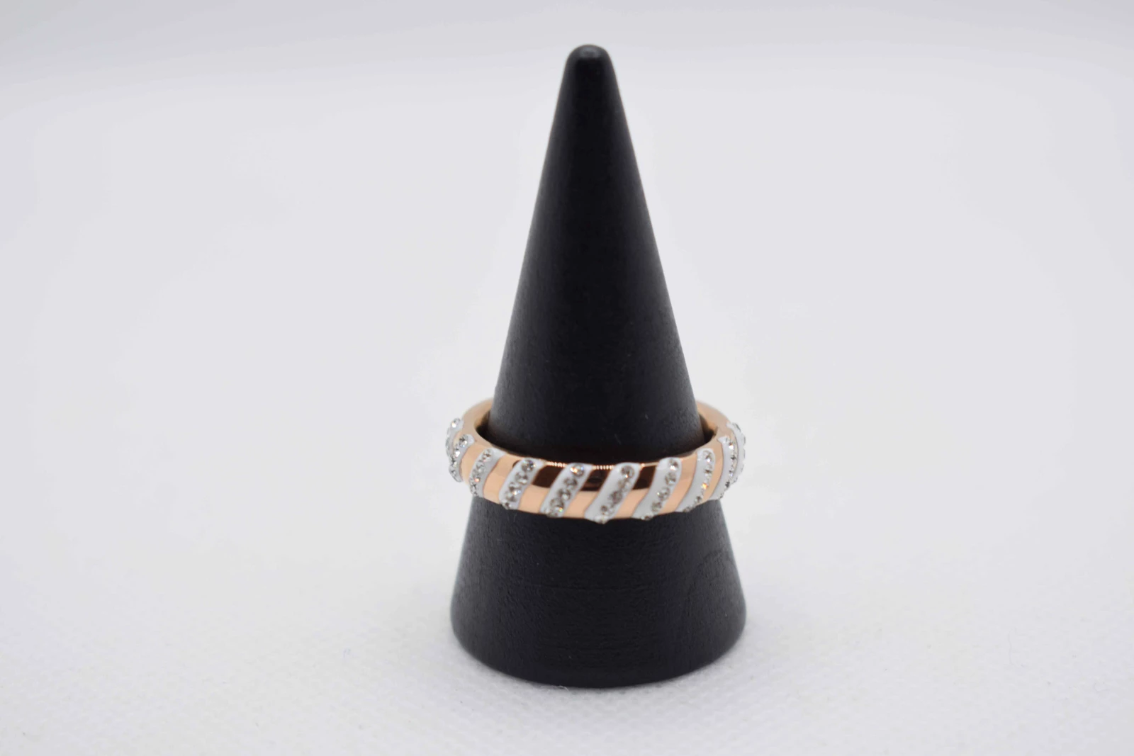 ANELLO ORO ROSA CON STRASS