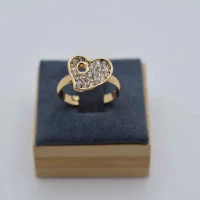 ANELLO ORO CUORE STRASS