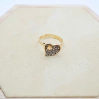 ANELLO ORO CUORE STRASS