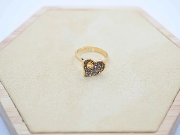 ANELLO ORO CUORE STRASS