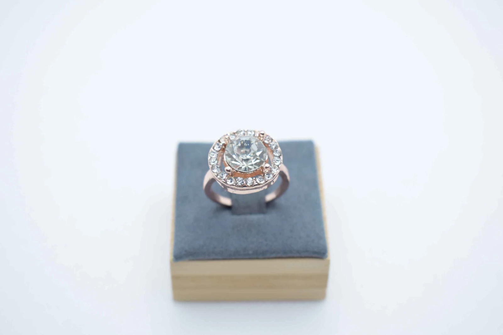 ANELLO ORO ROSA BRILLANTE STRASS