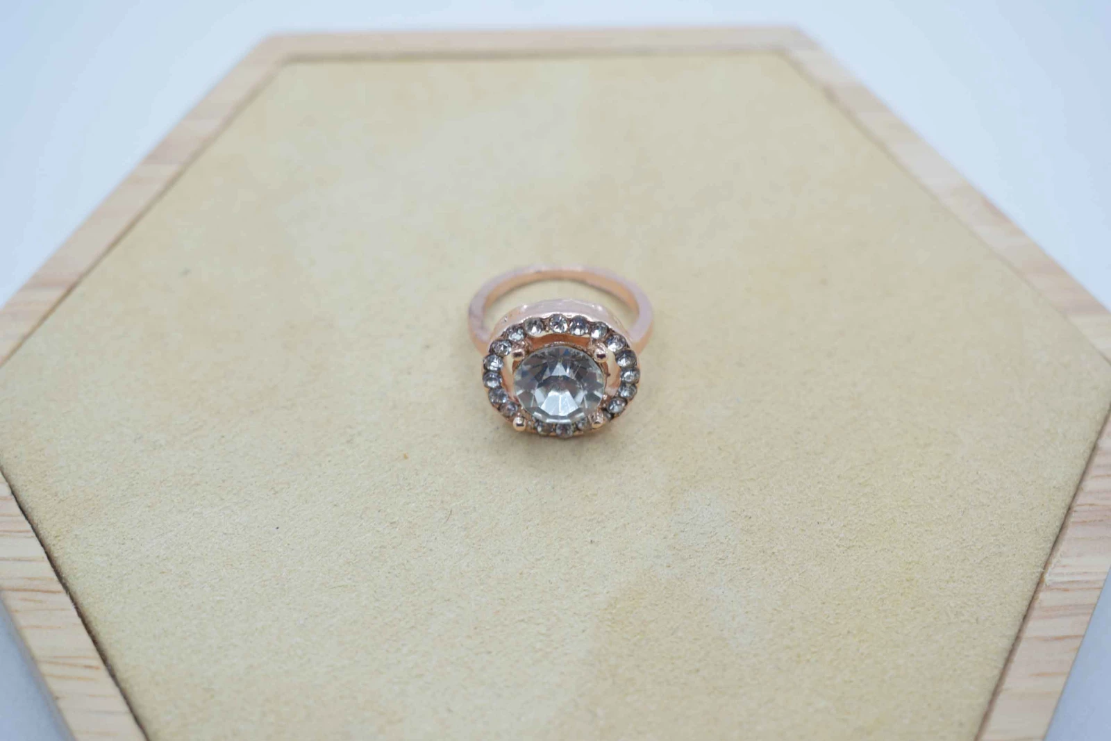 ANELLO ORO ROSA BRILLANTE STRASS