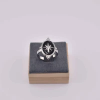 ANELLO STELLA COMETA OVALE ARGENTO