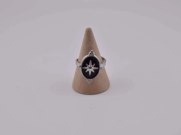 ANELLO STELLA COMETA OVALE ARGENTO